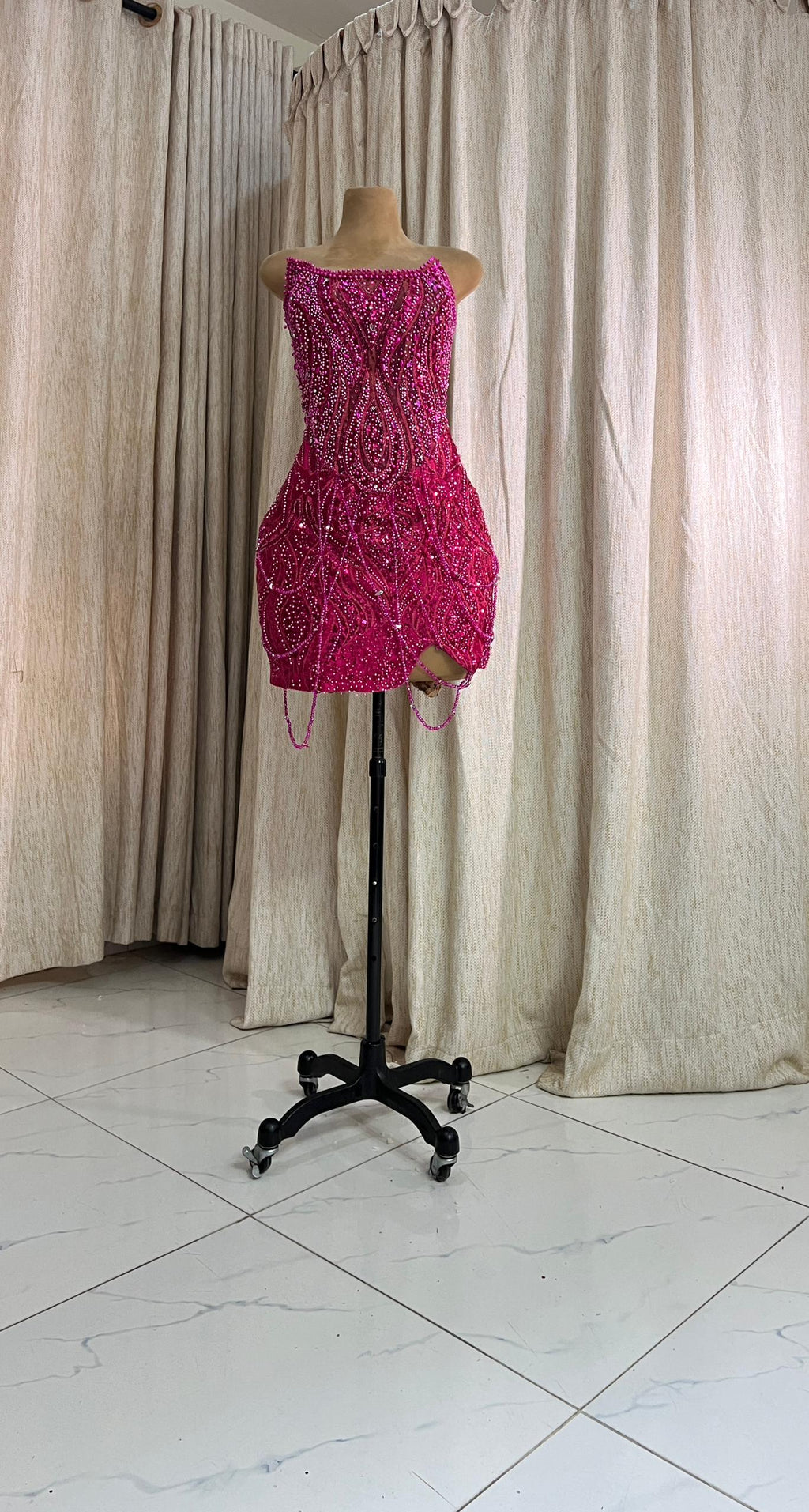 Hot Pink Spark Gown (L)