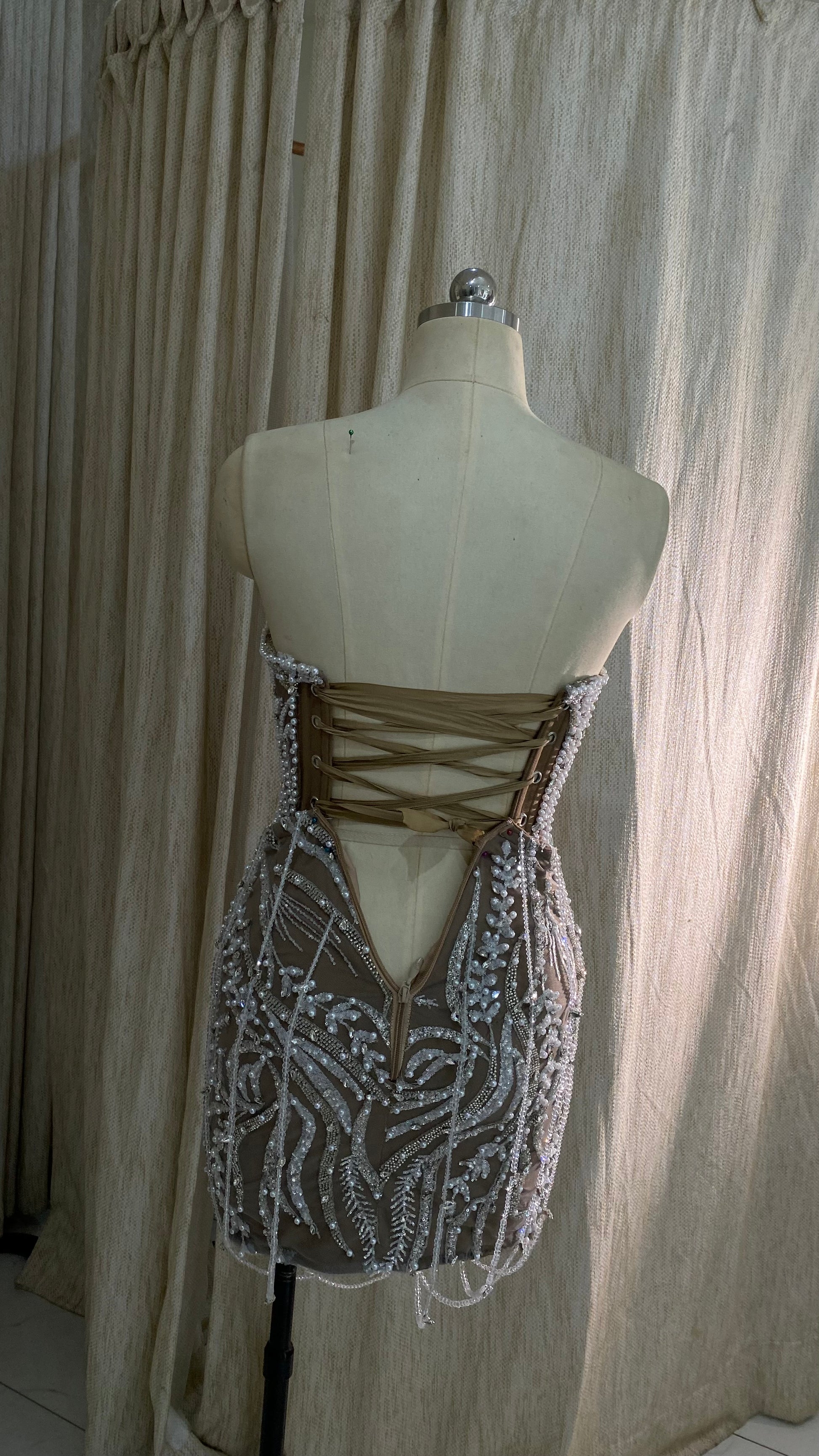 Crystal Bloom Mini Dress (M)