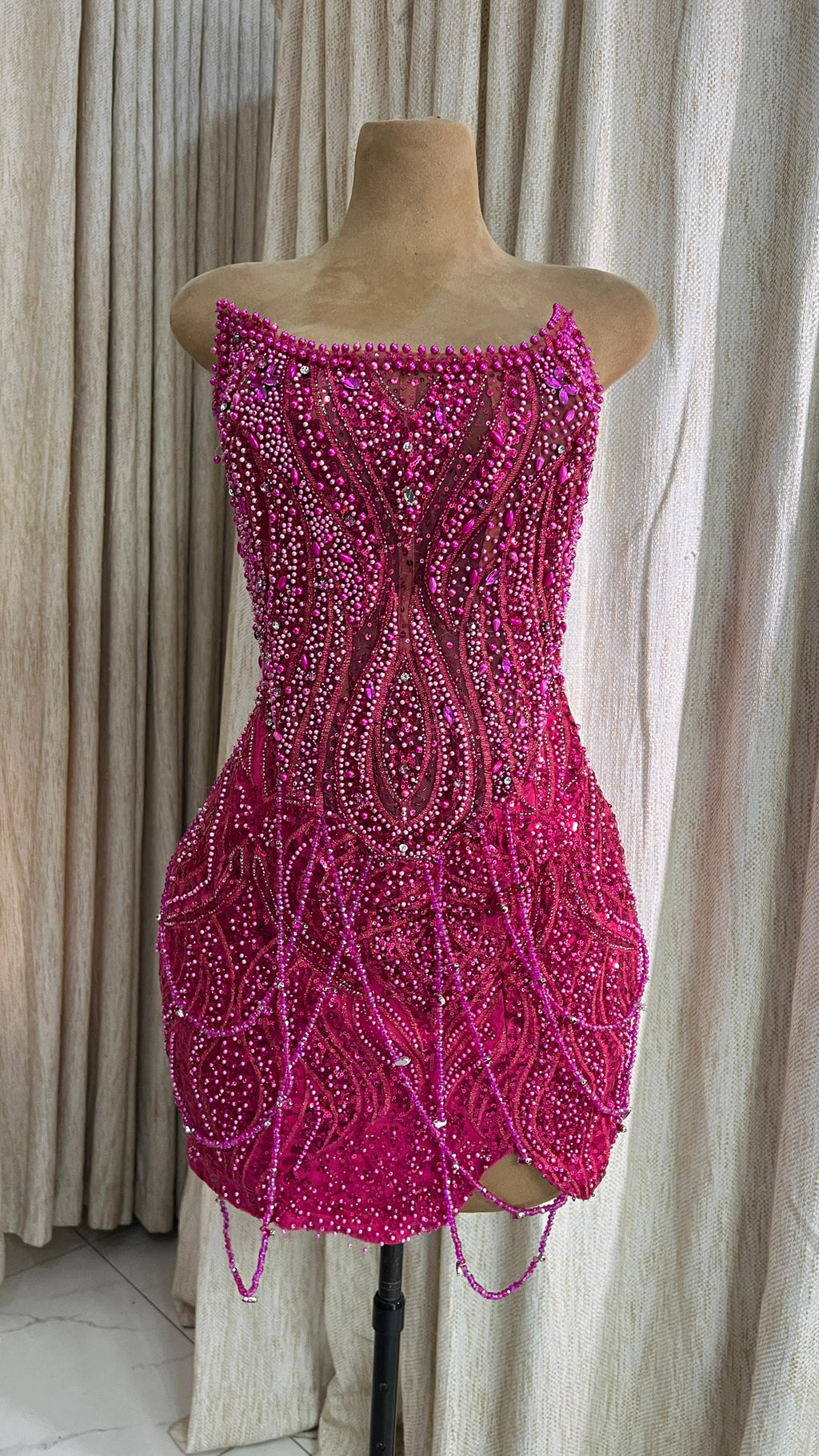 Hot Pink Spark Gown (L)