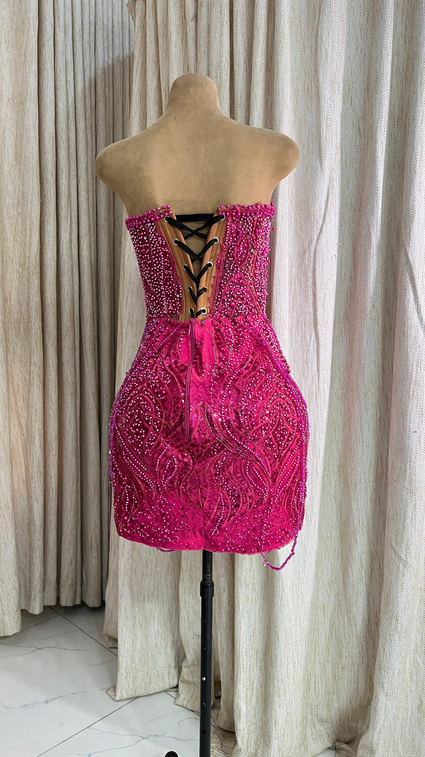 Hot Pink Spark Gown (L)