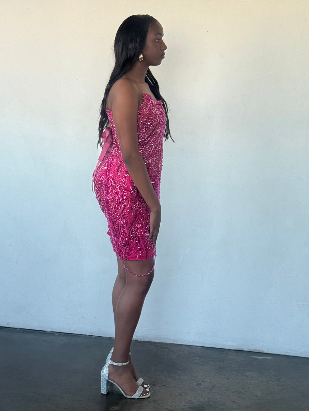 Hot Pink Spark Gown (L)