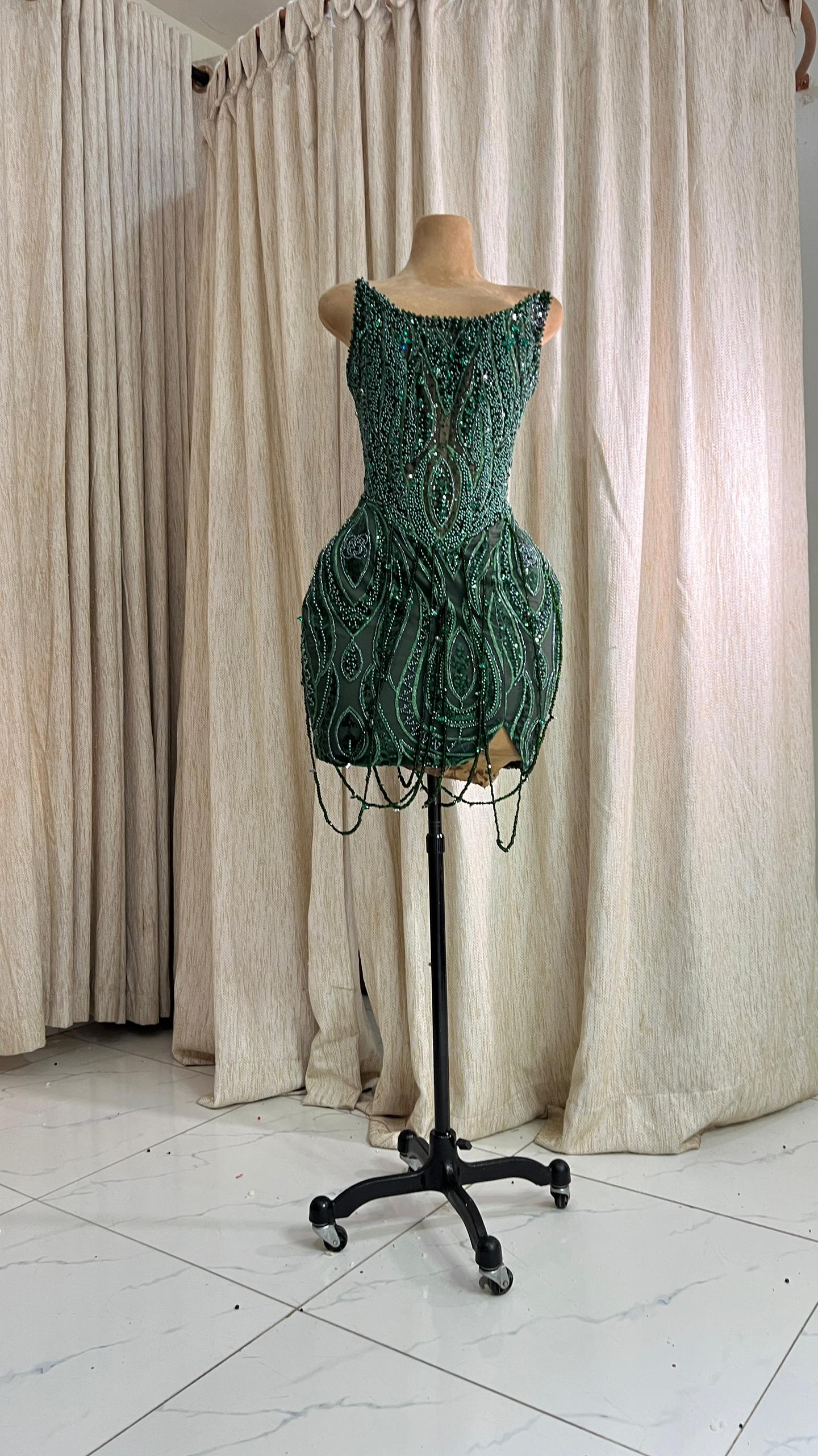 Emerald Royale Mini Dress (L)