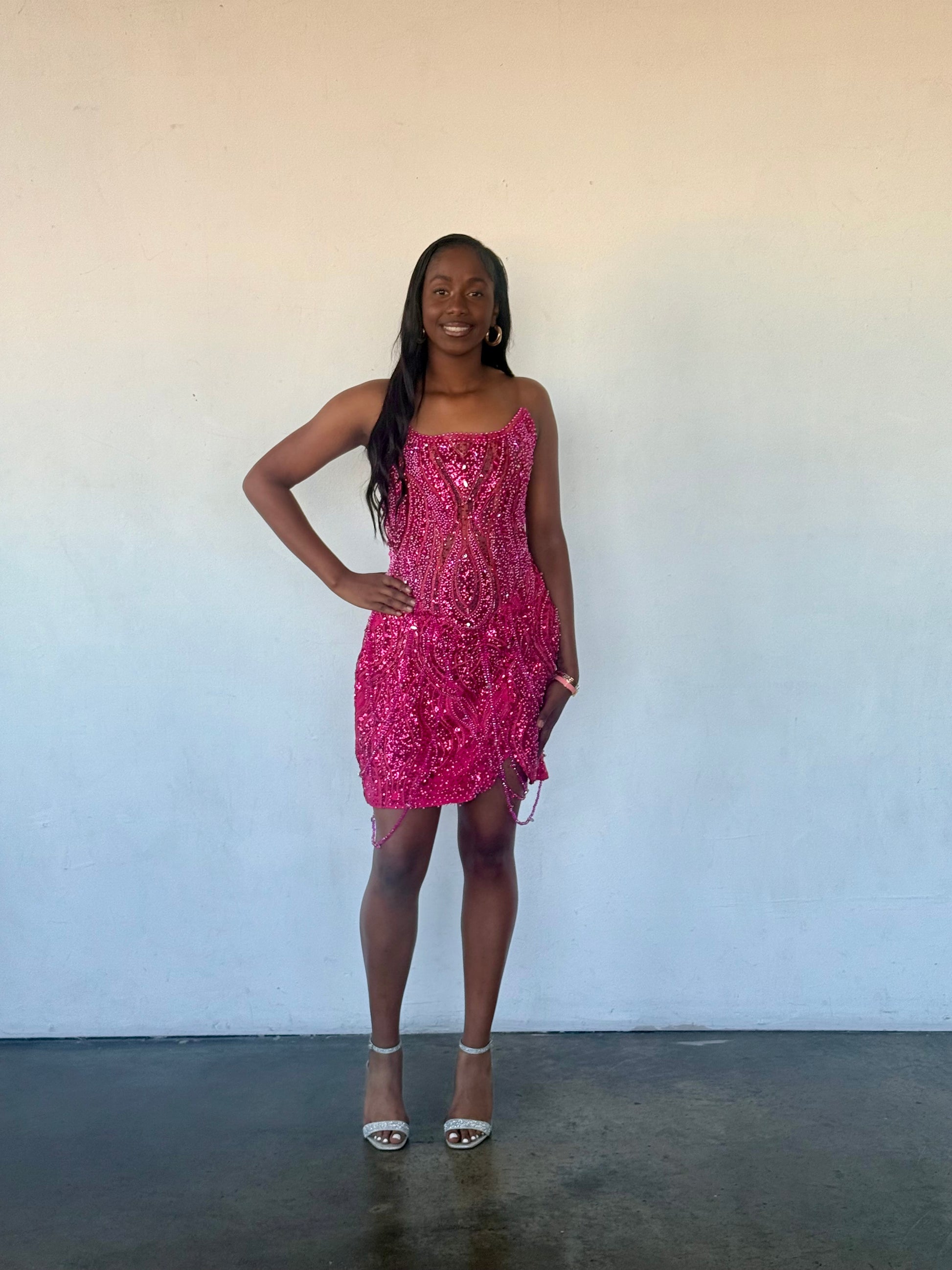 Hot Pink Spark Gown (L)